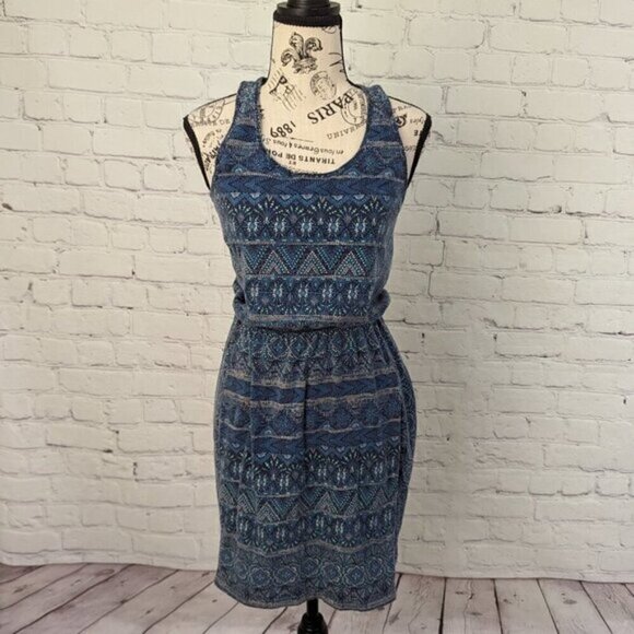 Patagonia XS Sleeveless Summer Dress Peekaboo Back Tribal Print Soft Lightweight - Picture 4 of 7
